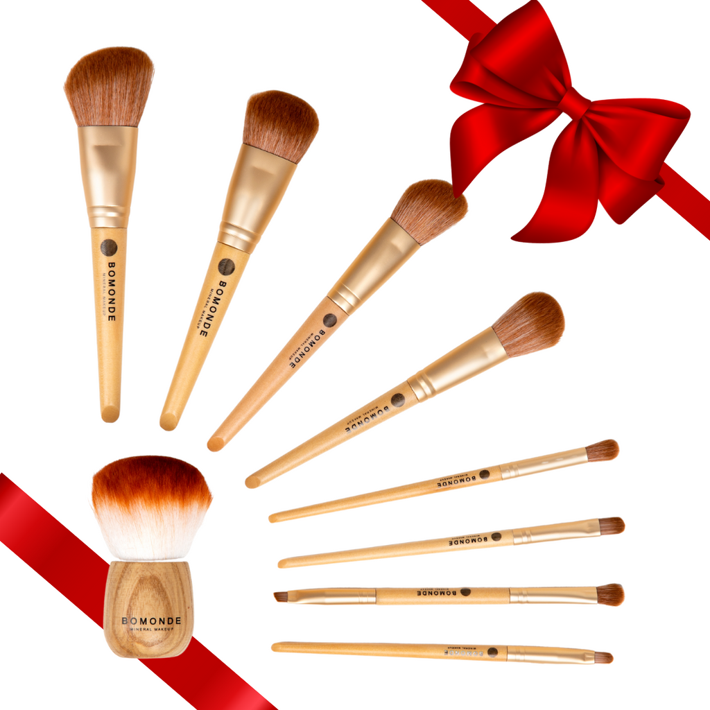 Christmas 9-Piece Vegan Brush Set