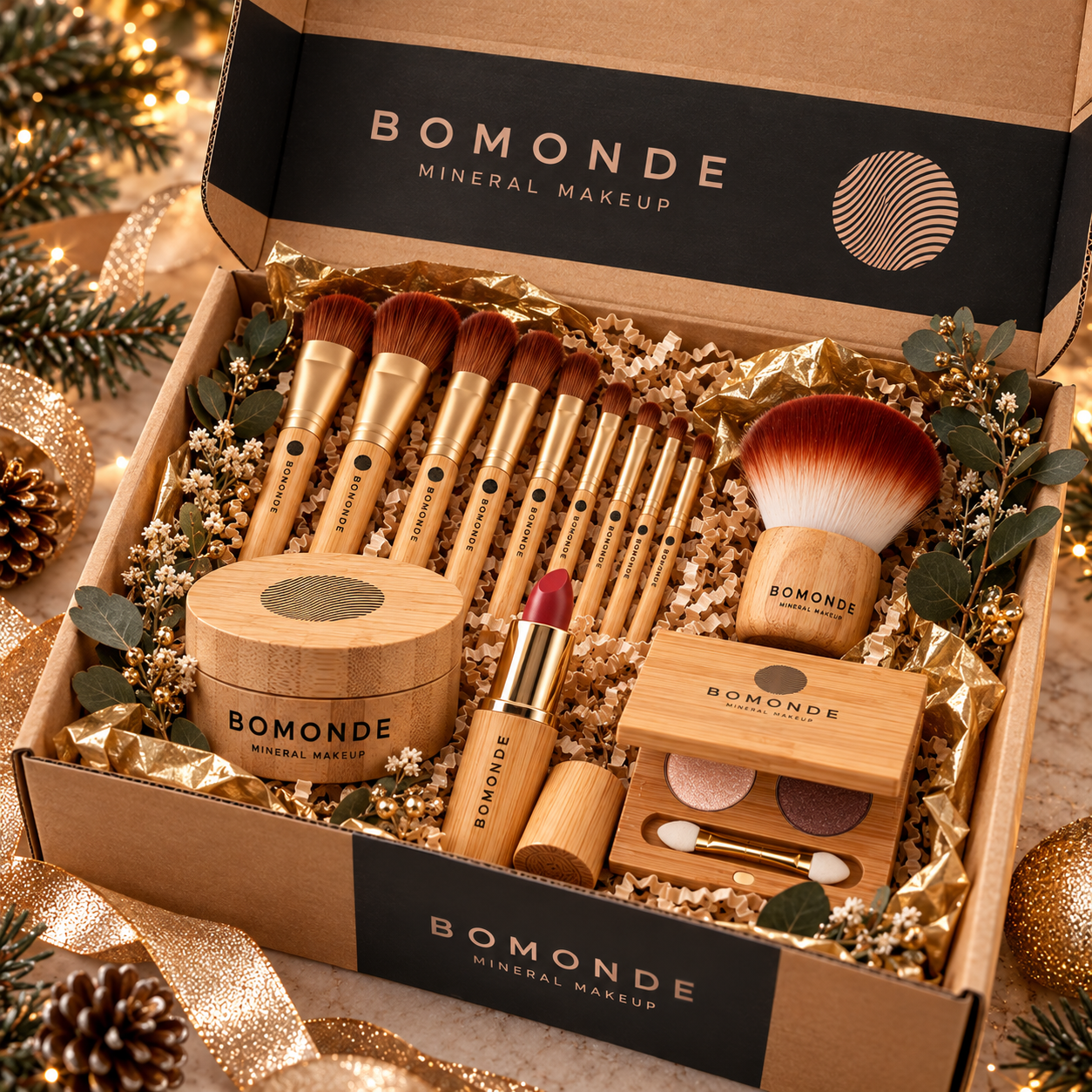 Vegan Mineral Makeup Christmas Gift Set | BOMONDE