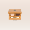 "Brown toned vegan eyeshadow duo palette"