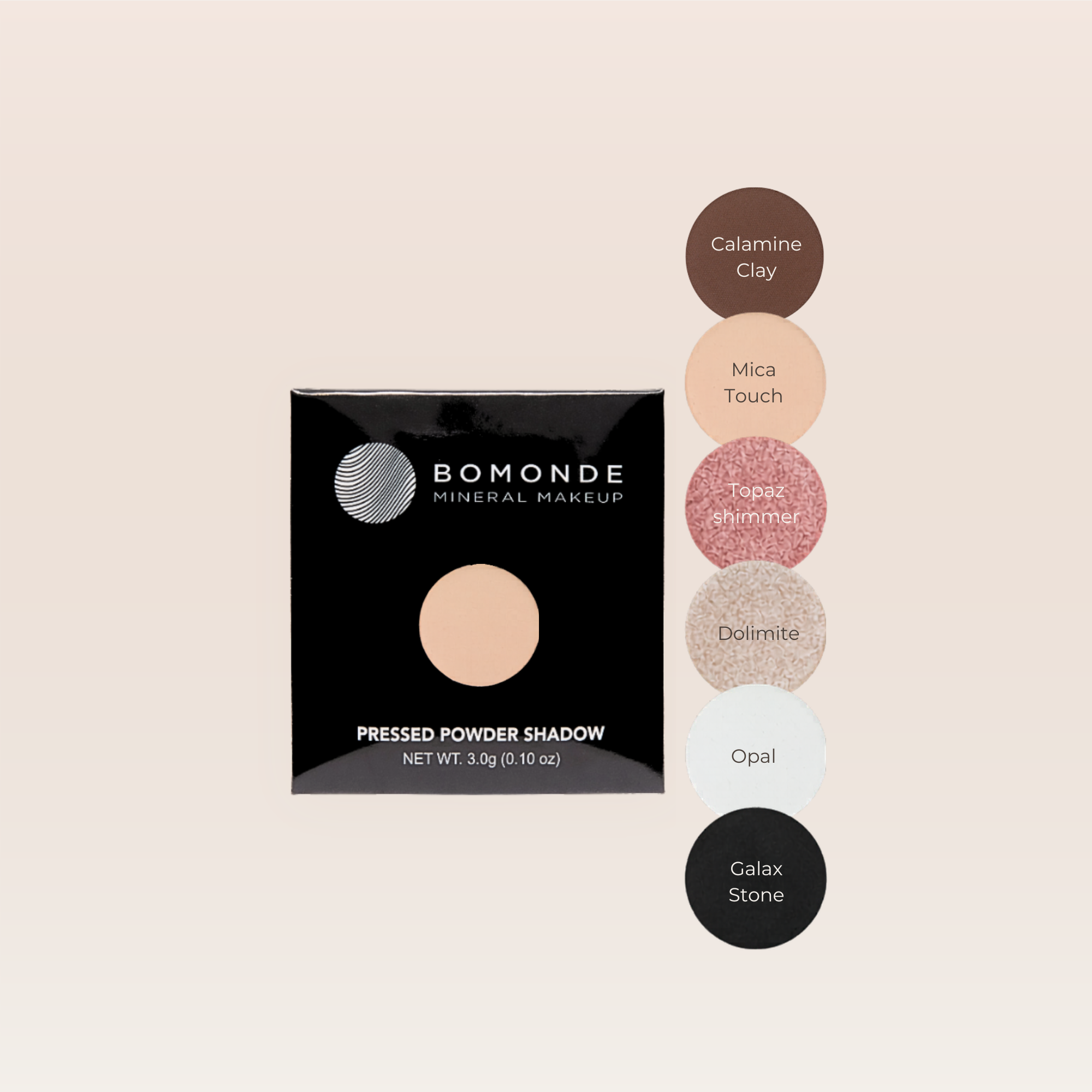 Vegan mineral eyeshadow refill for palette system