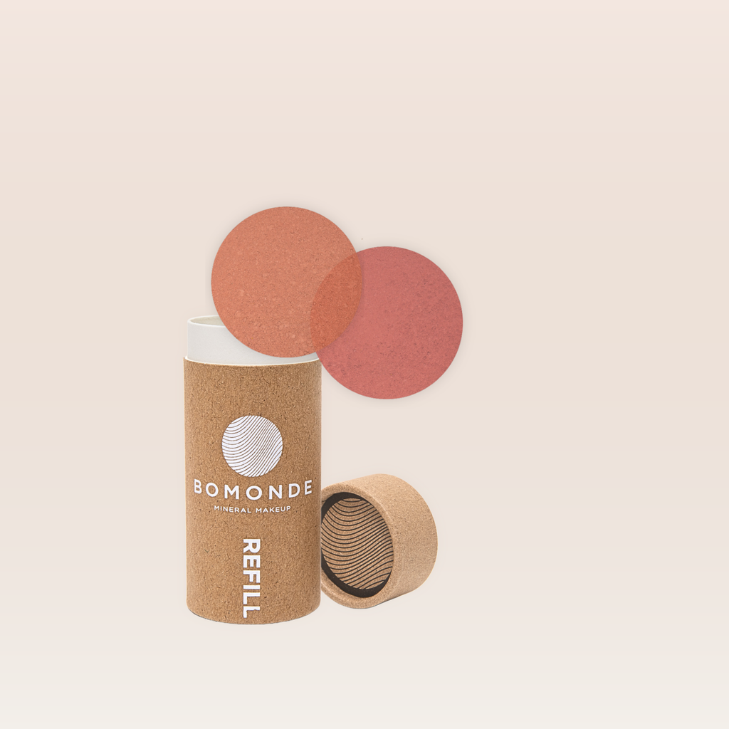 "Vegan mineral blusher refill for natural flush of colour"