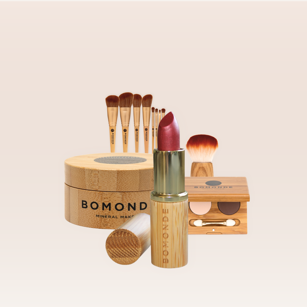 "Complete vegan makeup set with full range of products"