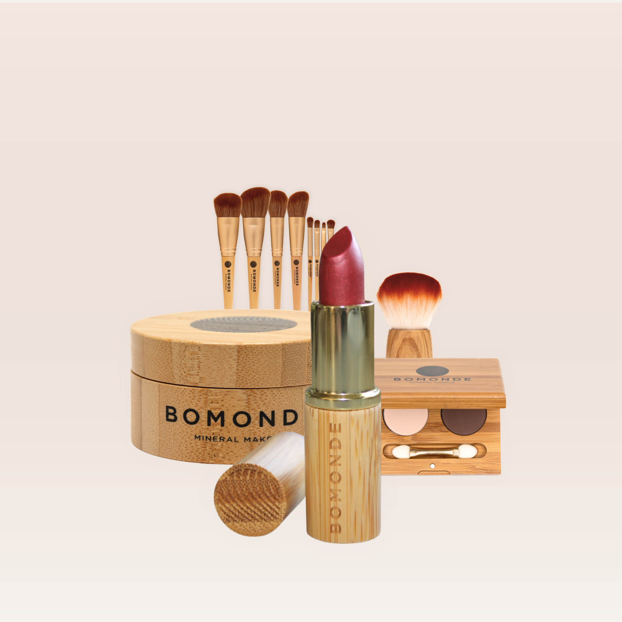 "Complete vegan makeup set with full range of products"