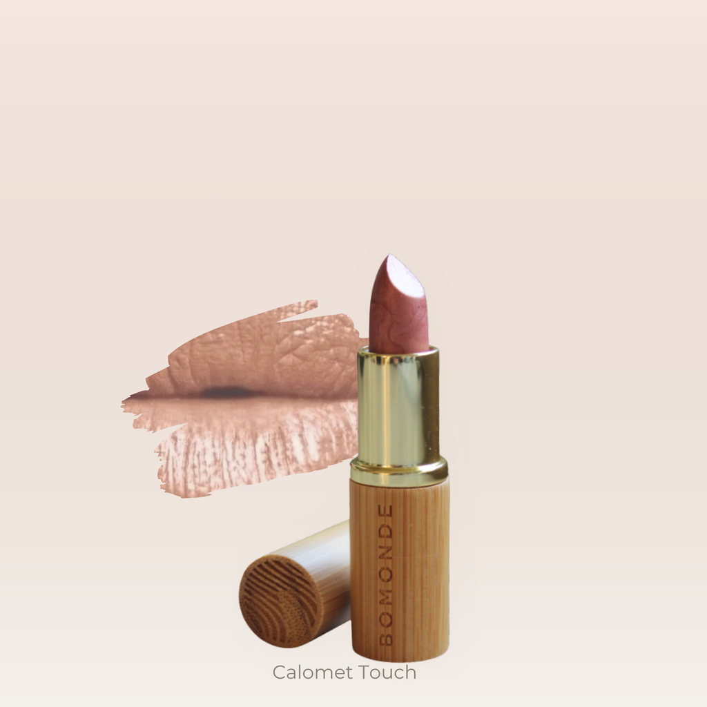 "Terracotta brown vegan satin lipstick shade"